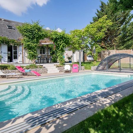 Au Coeur Du Bien-Etre, Chalet Avec Piscine Chauffee Et Couverte, Spa, Sauna, Massages Monteaux Luaran gambar